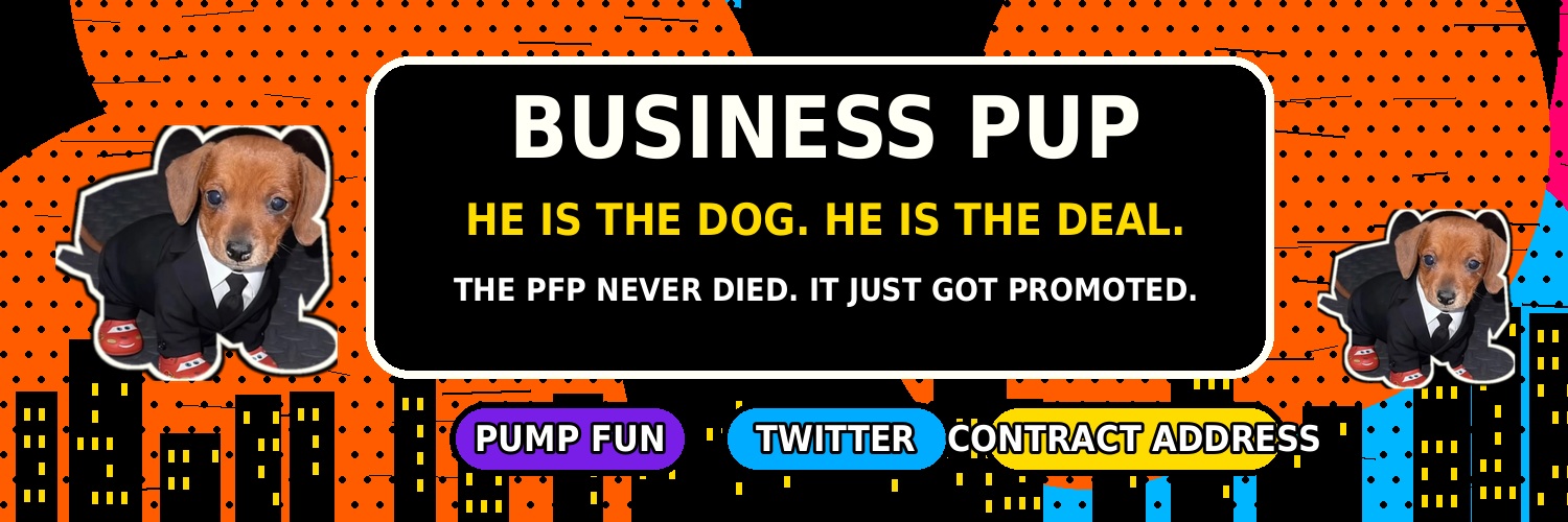 Business Pup Twitter banner